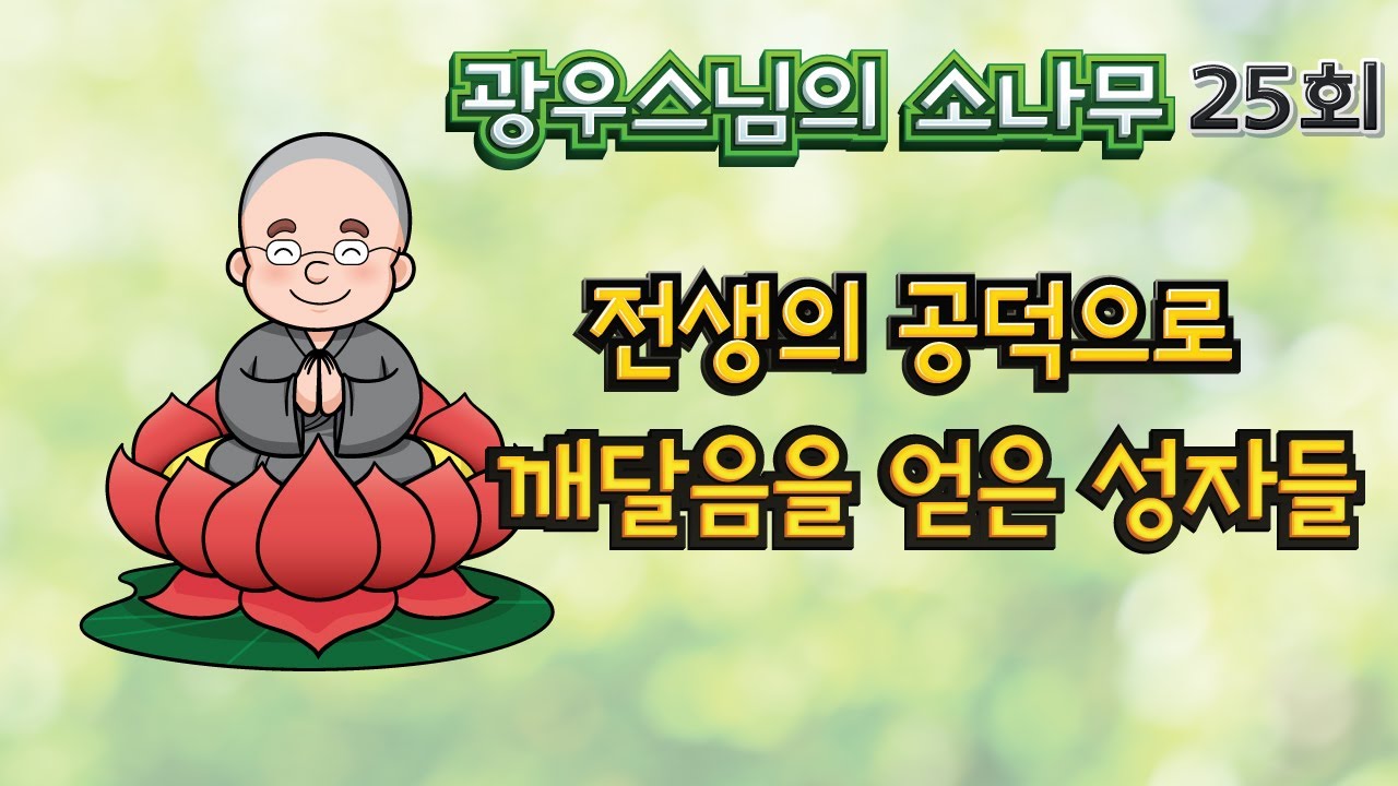 전생의 공덕으로 깨달음을 얻은 성자들 | 광우스님의 소나무 25회