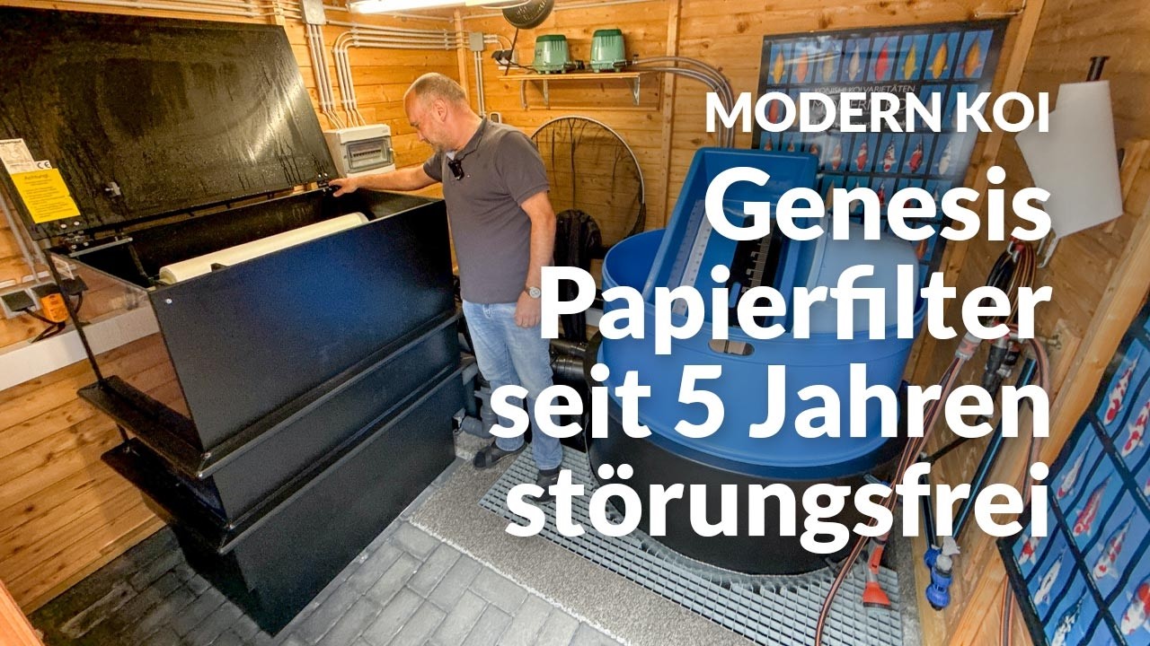 Marco und Anjas Genesis Papierfilteranlage | Modern Koi Blog #8049