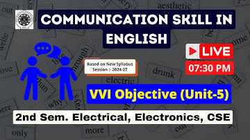 Communication Skill in English (VVI Objective) || 2nd Sem EE/ECE/CSE || SBTE Bihar Polytechnic