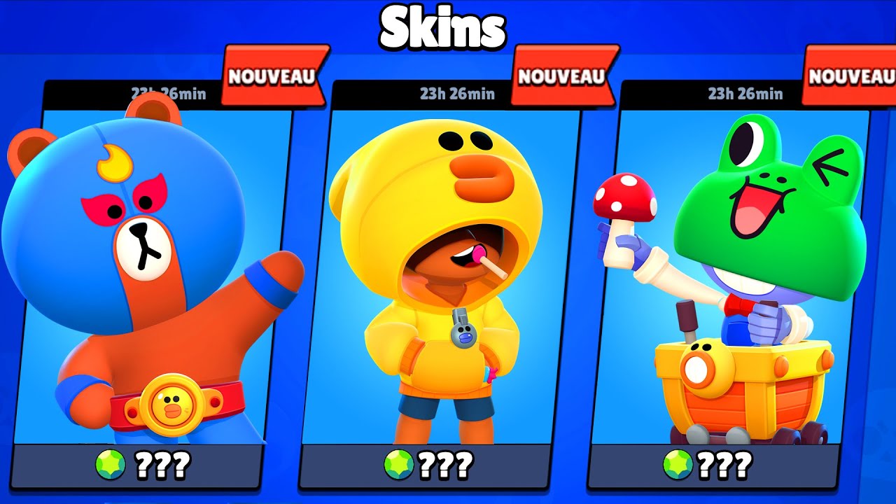 Mise A Jour Brawl Stars Line Friends Partenariat Et 3 New Skins - jeux de ds brawl stars