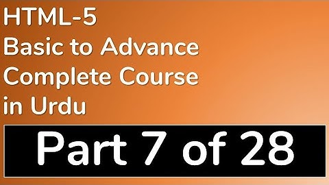 07 HTML Attributes  in Urdu and Hindi with Example