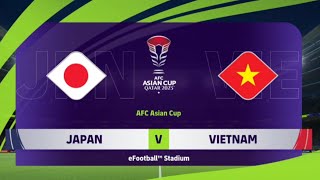 JAPAN VS VIETNAM|AFC ASIAN CUP 2023 QATAR|GROUP STAGE|EFOOTBALL 2024 GAMEPLAY|PC