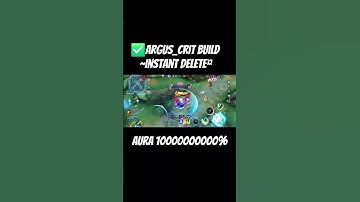✅️Argus Crit Build~ Instant Delete#mlbb #mlbb #argustiktok