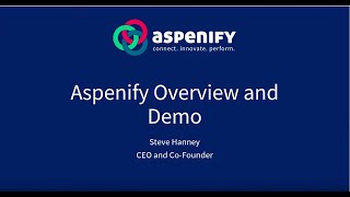 Aspenify Product Overview  and Demo - March 2020