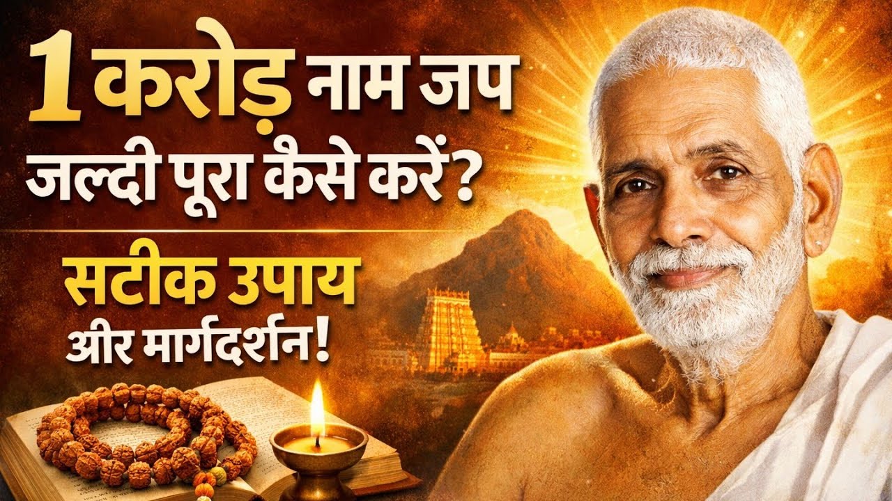 एक करोड़ 📿 नाम जप तेजी से पूर्ण करने का सटीक तरीका। श्री रमण महर्षि जी ने बताया,,,