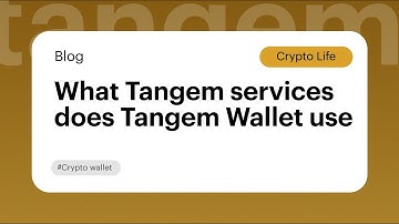 What Tangem Services Does Tangem Wallet Use