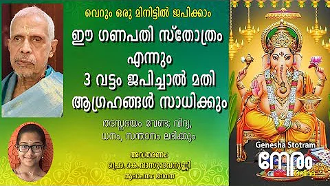 ഈ ഗണപതി സ്തോത്രം 3 വട്ടം ജപിച്ചാൽ കാര്യസിദ്ധി | Sankashta Nashana Ganesha Stotram |