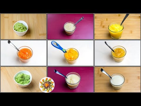 9-fruit-purees-for-4+-/-6+-month-baby-|-stage-1-homemade-baby-food-|-healthy-baby-food-recipes