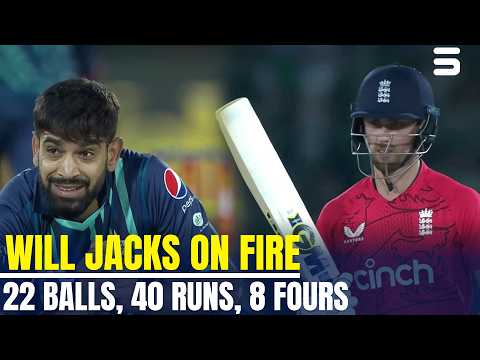 22 Balls, 40 Runs, 8 Fours | Will Jacks On Fire 🔥| Pakistan vs England | 3rd T20I 2022 | PCB | MR1K