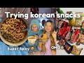 Trying korean snacks     