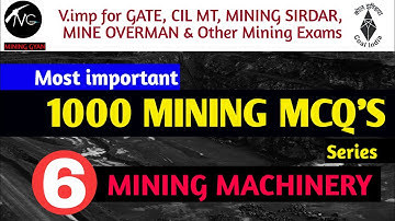 Mining Machinery| Most important mining mcq