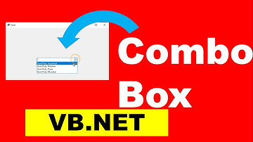 How to use comboBox in vb.net | ComboBox in vb.net| combo box | VB.NET |