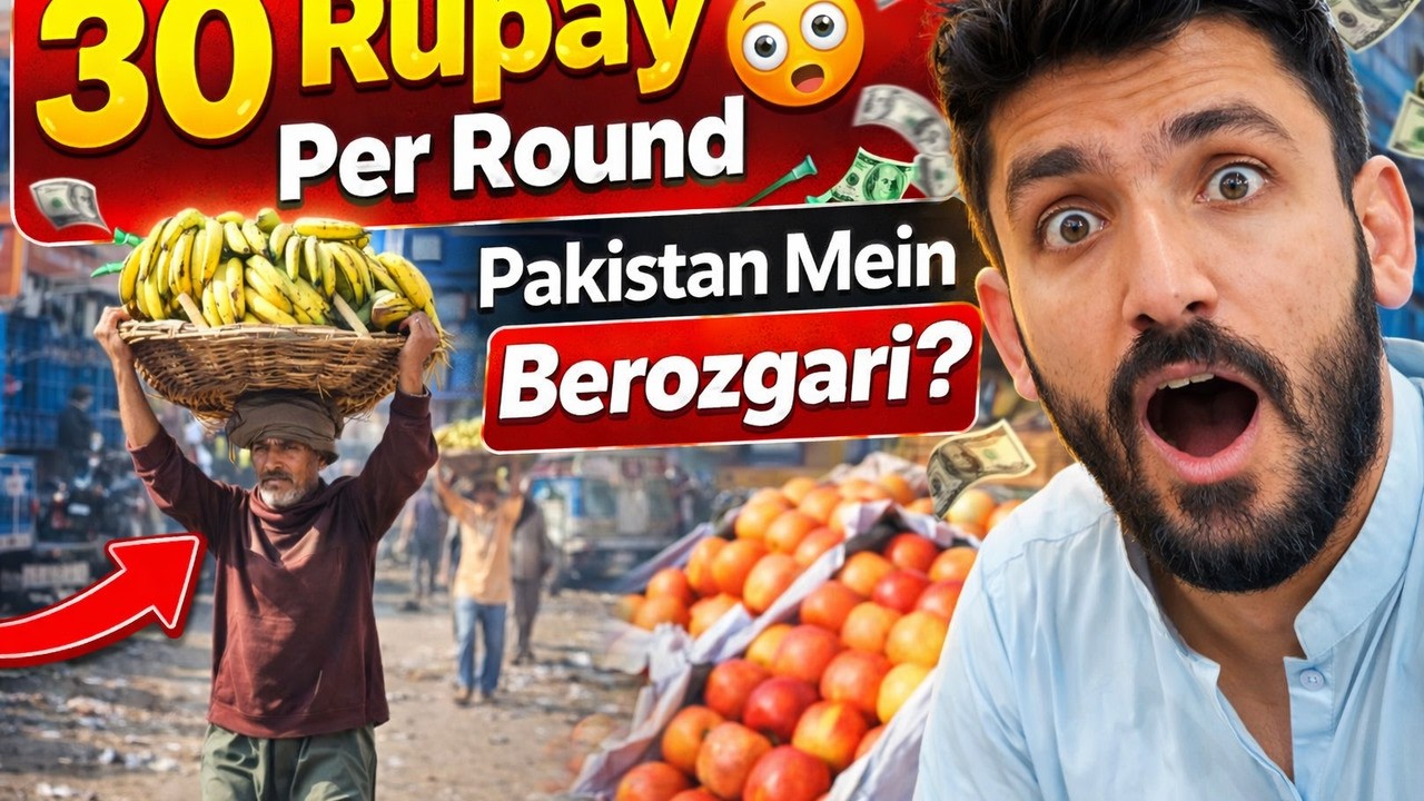 Lahore Fruit Mandi Reality 🇵🇰 | 30 Rupay Per Round Mazdoori | Pakistan Mein Rozgar Hai Ya Berozgari?