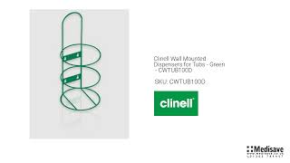 Clinell Wall Mounted Dispensers for Tubs Green CWTUB100D