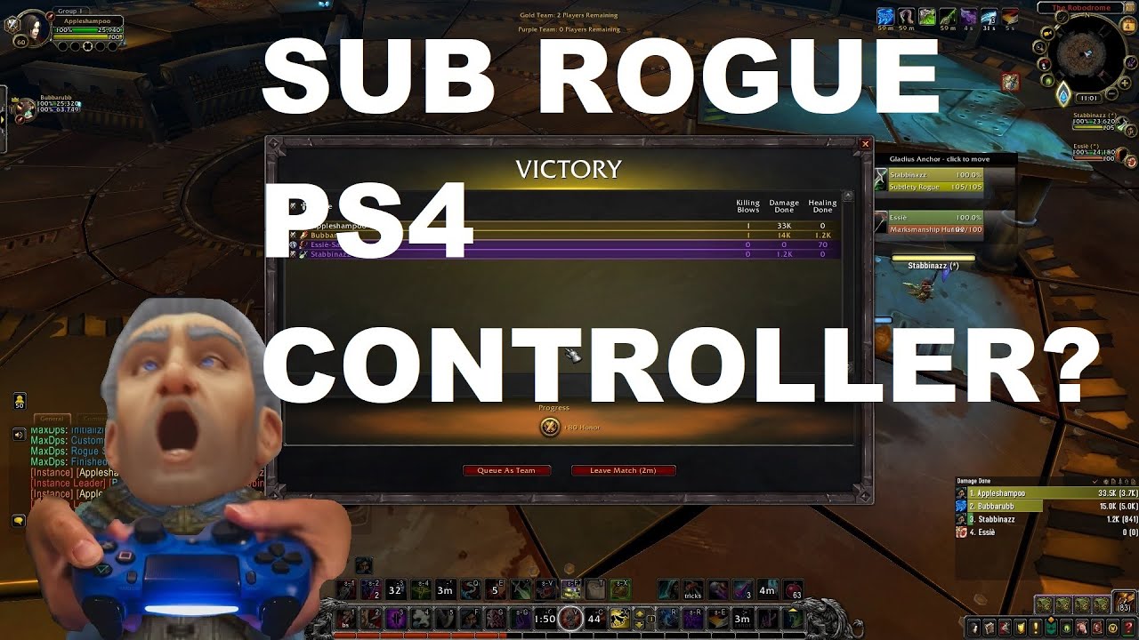 Sub Rogue with PS4 Controller Shadowlands