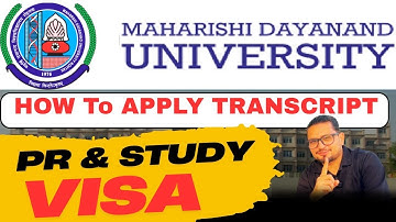 MDU Transcript for PR & Study Visa: Step-by-Step Guide ! Transcript ! WES ! Canada ! Verfication