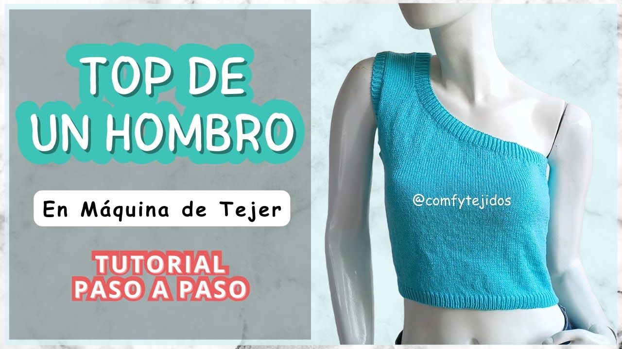 TOP DE UN SOLO HOMBRO Tejido a Máquina | Comfy Tejidos