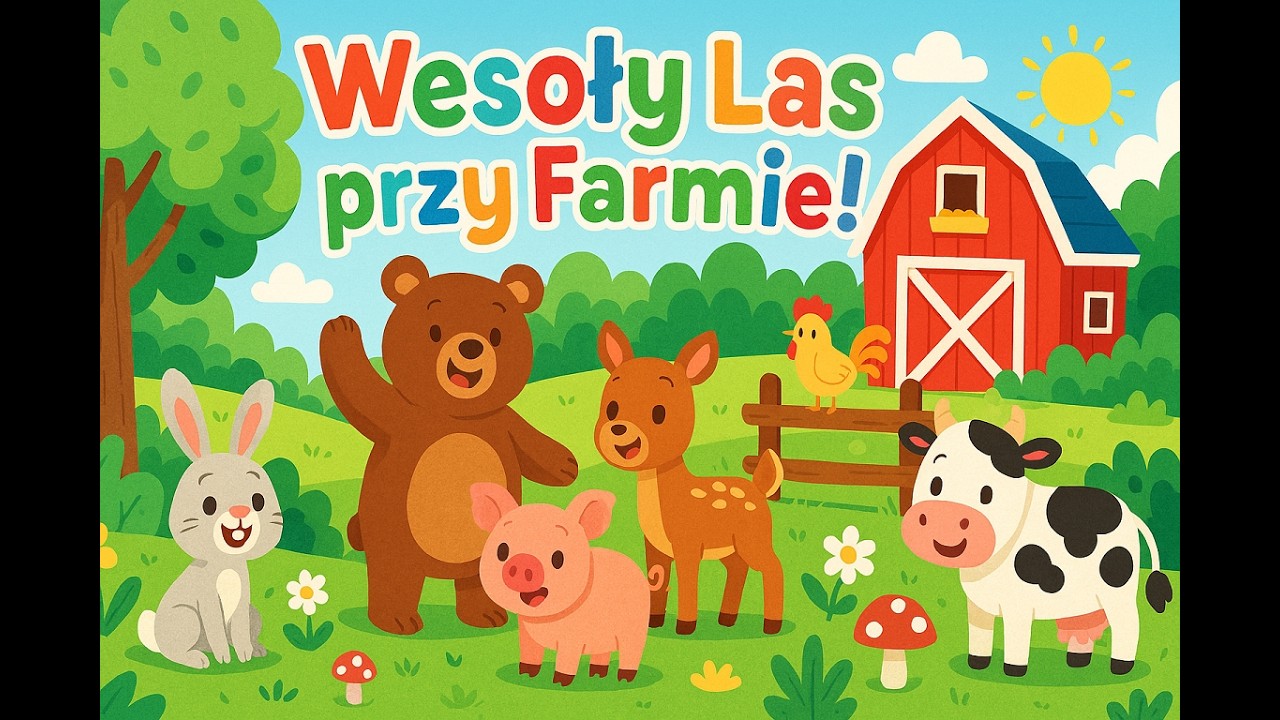 Wesoły Las przy Farmie! – Kolorowa Piosenka i Zwierzątka dla Dzieci