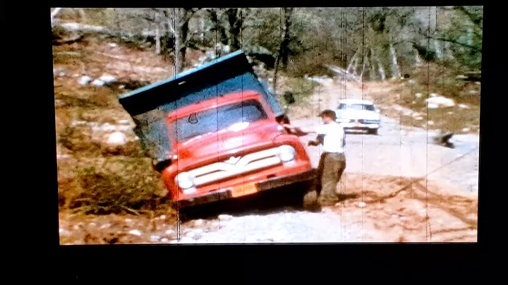 Harold Lyons with his 1955 Ford dump truck