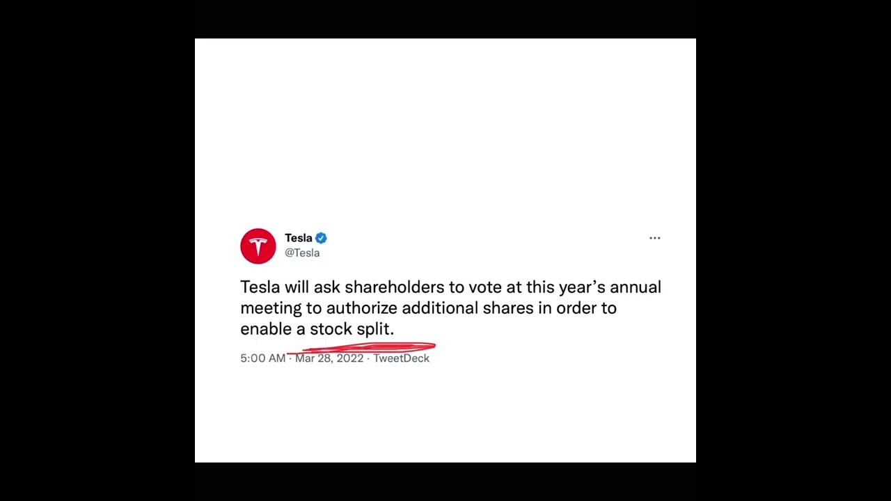 Tesla stock split alert!