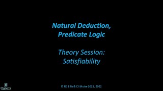 Logic57aSatisfiability