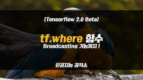 [tensorflow 2.0] 본격 where 함수 해부! broadcasting 기능까지!!