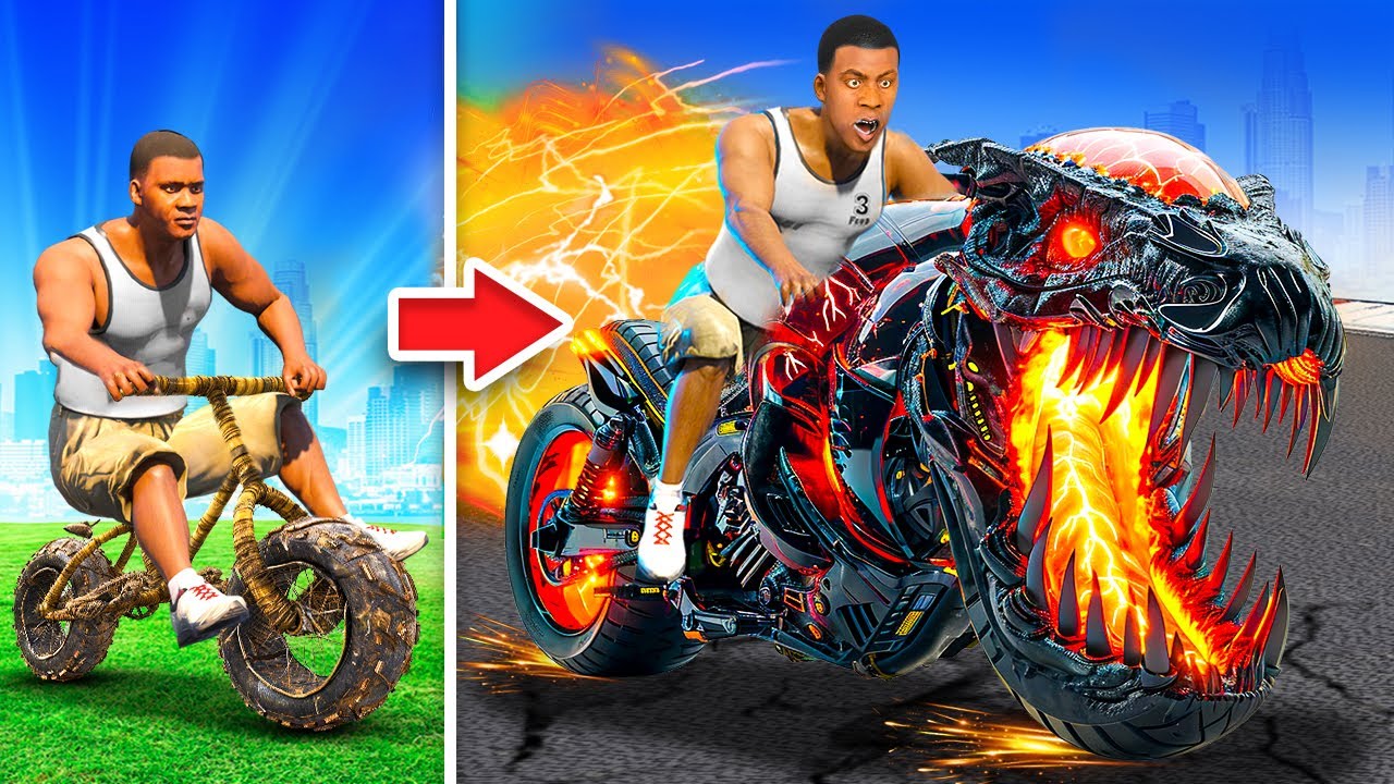 $1 To $1,000,000 MOTORCYCLE In GTA 5!