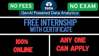 Tata Free Certificate Program 2025 | Data Analyst Internship  | software developer internship