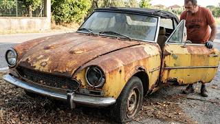 Abandoned 1970 Fiat 124 Spider Found in a Forgotten Garage | Full Restoration ASMR Fiat Spider Convertible 1979