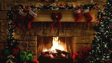 Relaxing Christmas Fireplace with Music