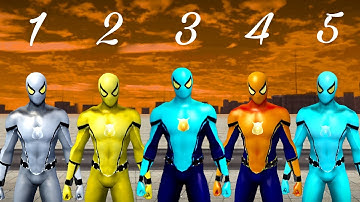 Power Spider Hero 2 - Gameplay Walkthrough - Five Spiders Suits (iOS,Android)