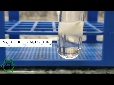 Video: ¿Qué gas se forma cuando el ácido clorhídrico diluido reacciona con el carbonato de magnesio?