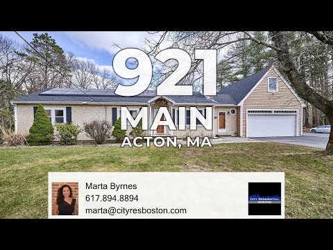 921 Main Street, Acton, MA home video tour