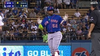 NYM@LAD: Cespedes doubles to right field