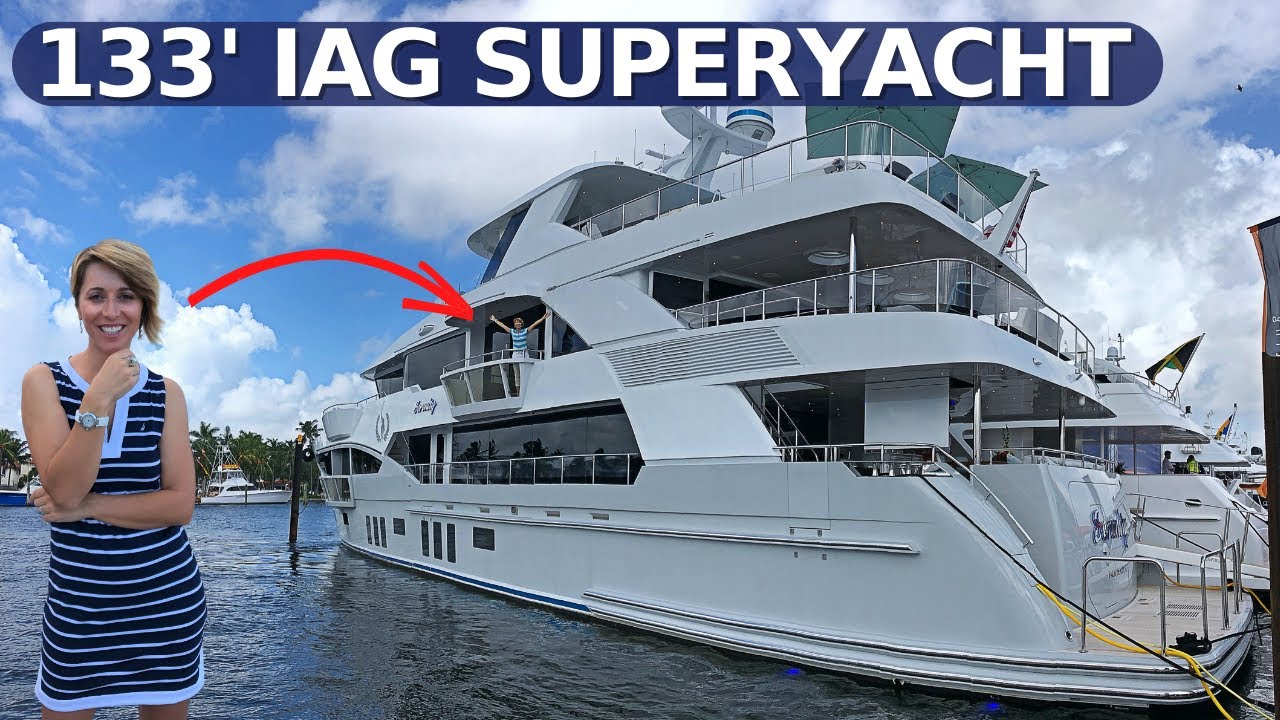 $13,500,000 2016 133′ IAG “SERENITY” SuperYacht Walkthrough & Specs / Luxury Charter Yacht Tour