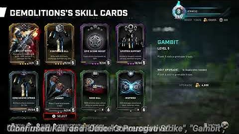 Gears 5 Demolition Class Guide - Quick Card Layout
