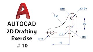 AutoCAD 2D Drafting Exercise # 10  Basic to Advance in Hindi