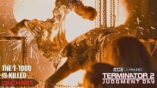 TERMINATOR 2 (1991) | Killing the T-1000 | The T-1000 Dies 4K UHD