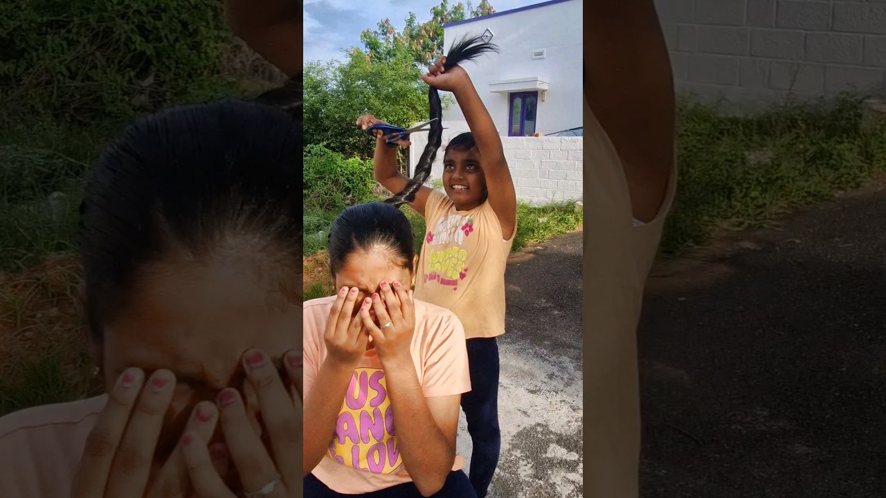 going to CUT✂️ sister's HAIR 😱Tom&Jerry 🤣DiyaIshwarya 
