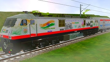 Now Push Pull Rajdhani With New Push Pull Livery Wap 7 ! Mission Raftar ! Indian Railways ! Msts