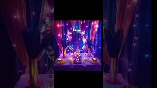 Easy Ganesh Chaturthi decoration at home //#ganeshchaturthi #ganeshutsavspecial #shorts #trending