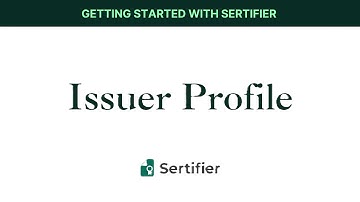 Sertifier Walkthrough | Issuer Profile