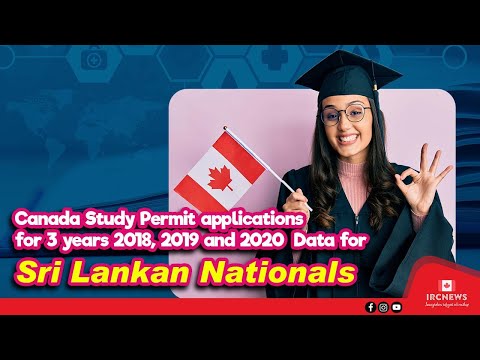 Canada Study Permit applications for 3 years 2018, 2019 and 2020 Data for Sri Lankan Nationals
