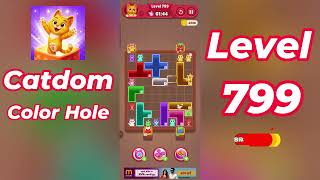 Catdom Color Hole Level 799 Walkthrough [NEW UPDATE] 🐱🟣 | Relaxing Color Puzzle Game | Go Answer