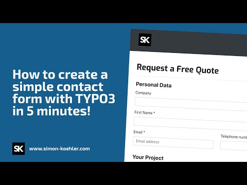 TYPO3 Form Framework Demo - Create a simple contact form in 5 minutes with #TYPO3