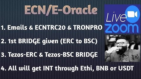 ERC-BSC Bridge in ECN Coin ...Zoom on 27/01/2022