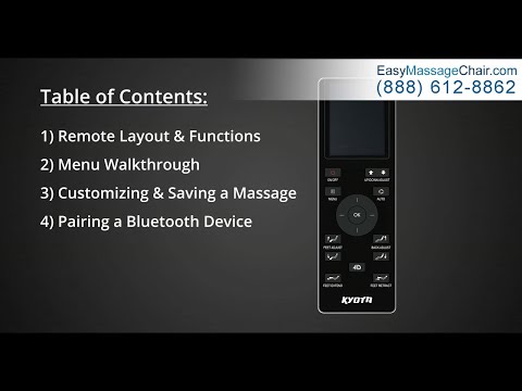 How To Operate The Kyota Kansha Massage Chair Using The Remote Control