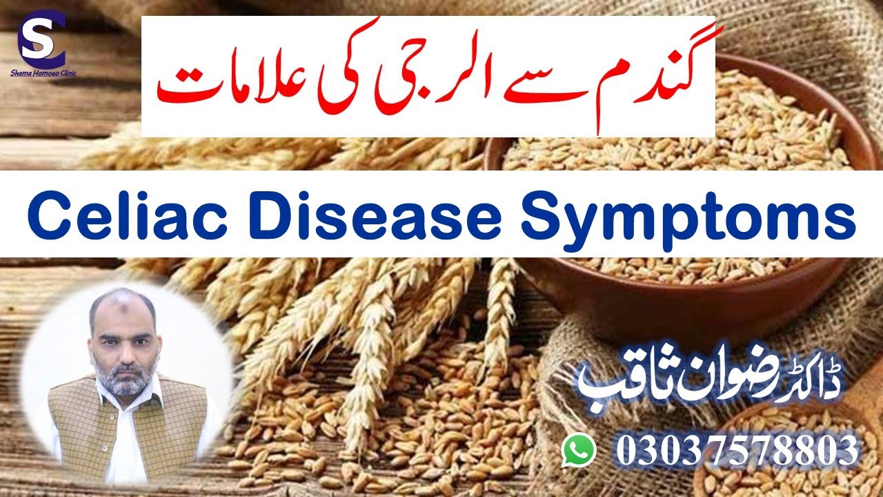 Gluten Allergy Symptoms in Urdu, Hindi گندم سے الرجی کی علامات Celiac