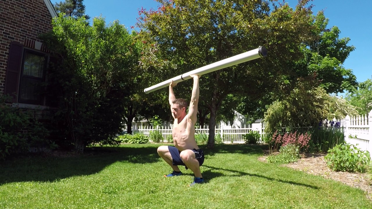 Slosh Pipe Overhead Squats YouTube
