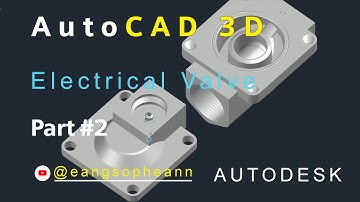 AutoCAD 3D, 3D Modeling, How to drawing electrical valve, Autodesk, sketches Part2